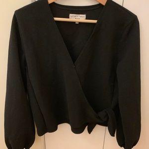 Madewell Textrue & Thread Wrap Top